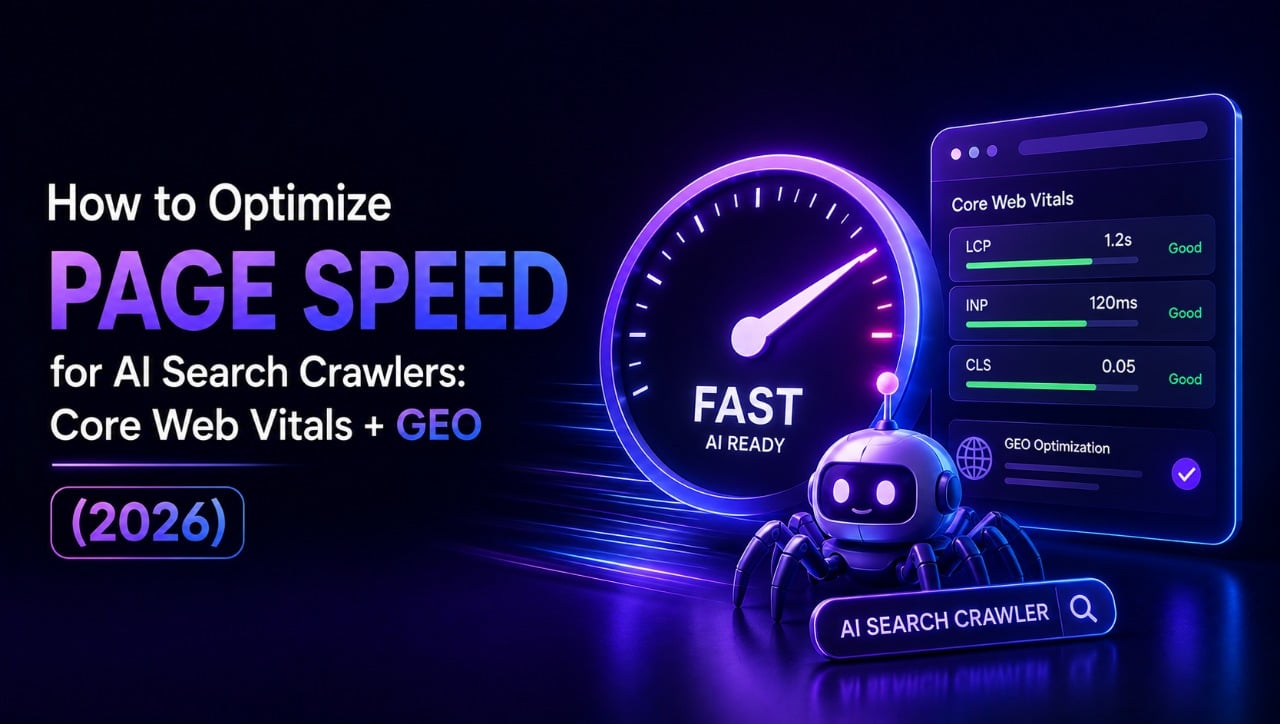 How to Optimize Page Speed for AI Search Crawlers Core Web Vitals + GEO (2026)
