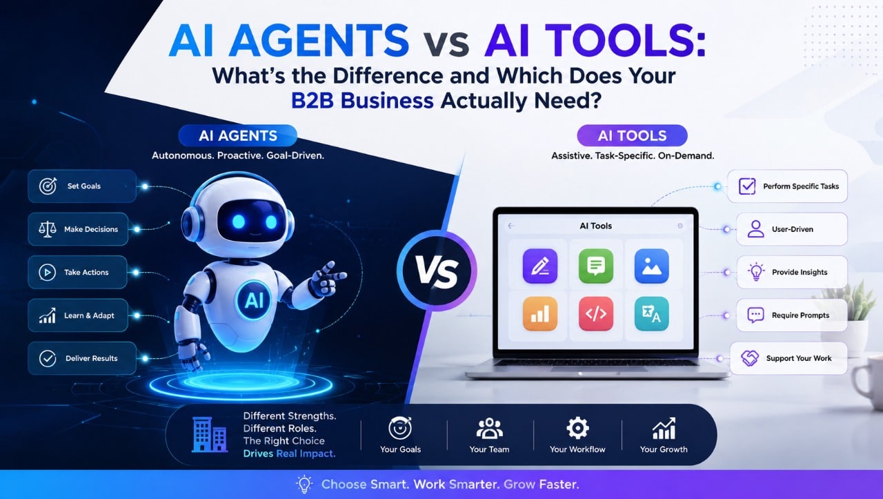 AI Agents vs AI Tools What is the Difference Which Does Your B2B Business Need 2026 AResourcePool